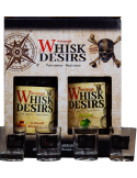 Coffret cadeau Whisky pour 2 bouteilles 70cl + 4 shooters RHUM DESIRS